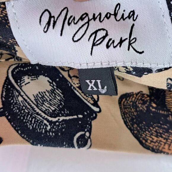 Unique Vintage Women's Retro Cream Halloween Print High Waist Swing Skirt sz XL - Picture 5 of 5